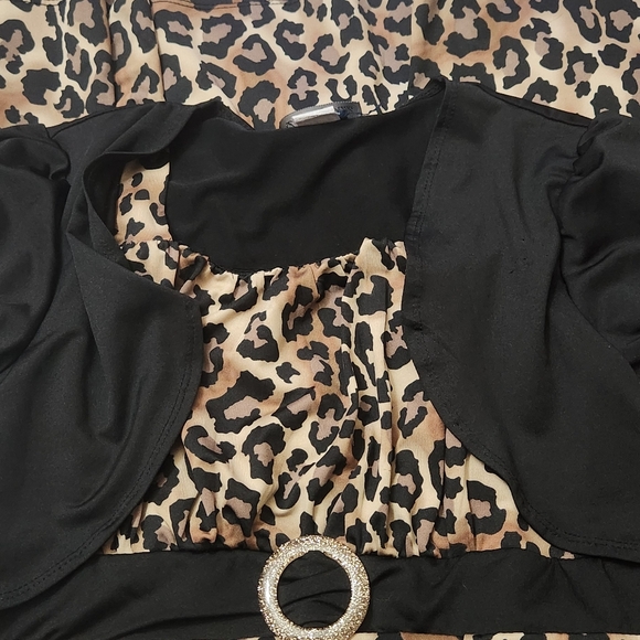 Girls leopard print dress - Picture 1 of 6